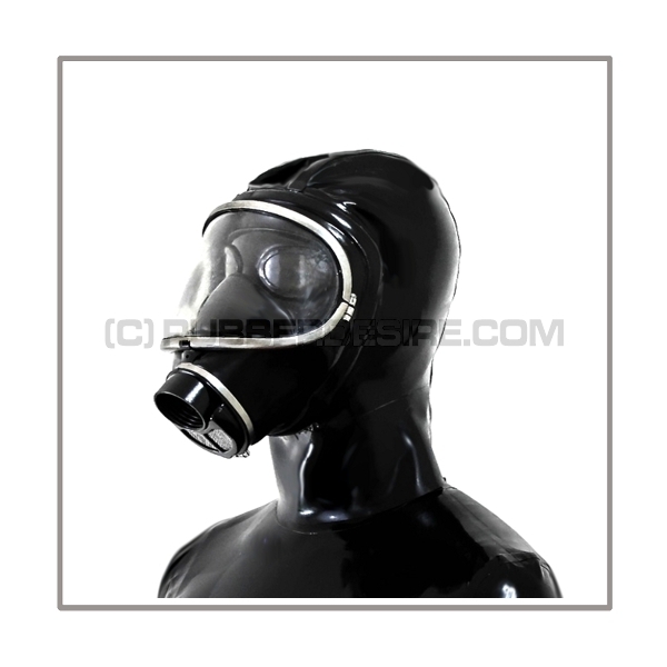 Deluxe MSA-AUER gasmask-zipperhood-system BUBBLE-3S with inhaler-set, tube- and rebreathing-bag-set